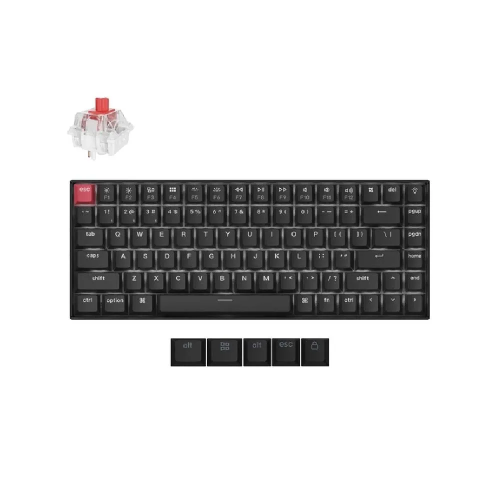 Simsiz oyun klaviaturası Keychron K2 Version 3 White Backlight Red Switch (K2X-A1Z-AZ)