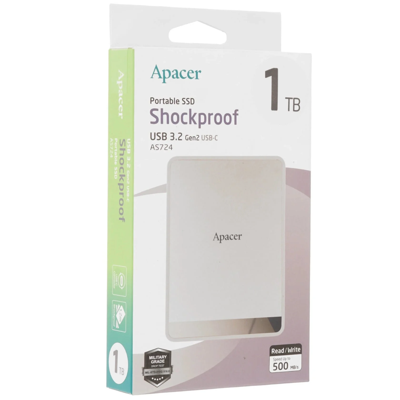 SSD Yığıcı Apacer Portable SSD AS724 / 1TB / USB 3.2 Gen 2 / Cream (AP1TBAS724C-1)