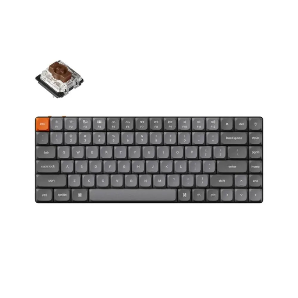Simsiz oyun klaviaturası Keychron K3 Max Gateron White Backlight Brown Switch Keyboard (K3M-A3Z-AZ)