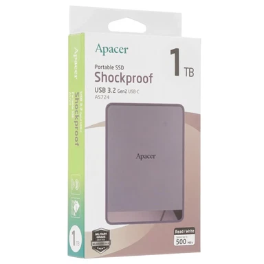SSD yığıcı Apacer Portable SSD AS724 / 1TB / USB 3.2 Gen 2 / Mauve (AP1TBAS724M-1)