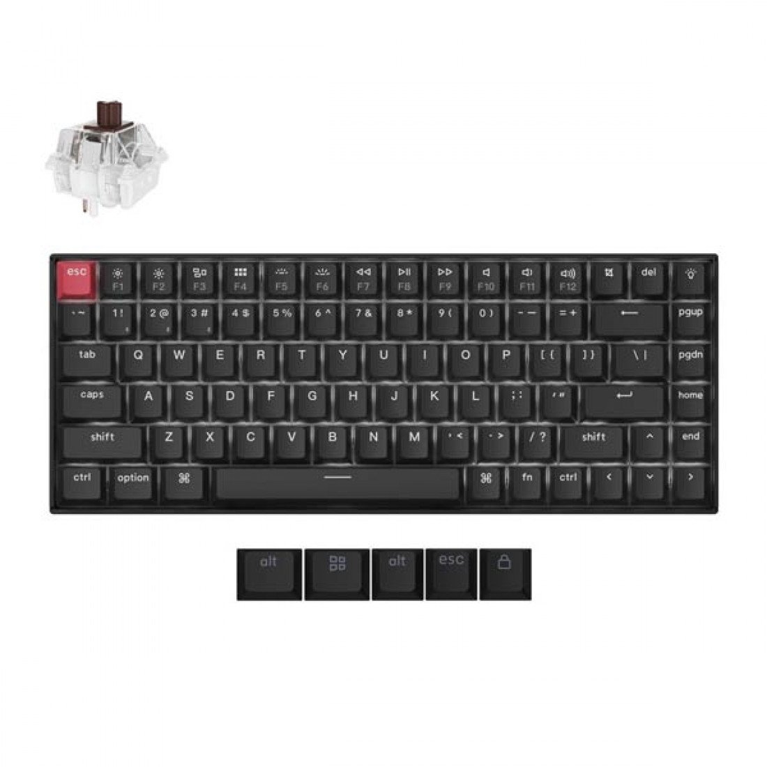 Simsiz oyun klaviaturası Keychron K2 White Backlight Brown Switch (K2X-A3Z-AZ)