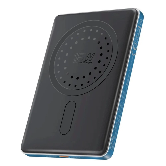 Promate Power Bank Wireless Charging 5000mAh15W Blade-5 BLUE