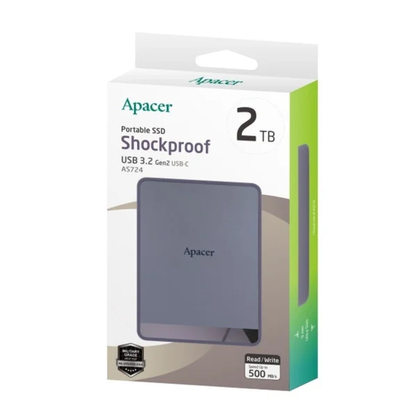 SSD yığıcı Apacer Portable SSD AS724 / 2TB / USB 3.2 Gen 2 / Mauve (AP2TBAS724M-1)