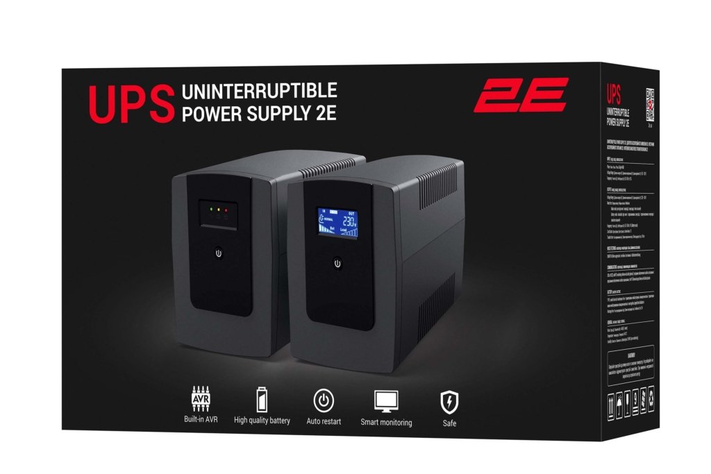 2E ED1500, 1500VA/900W, LED, 3xSchuko Fasiləsiz enerji mənbəyi (UPS)