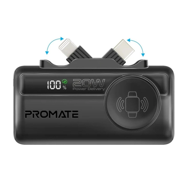 Promate Power Bank USB-C & Lightning & Apple 5000mAh20W