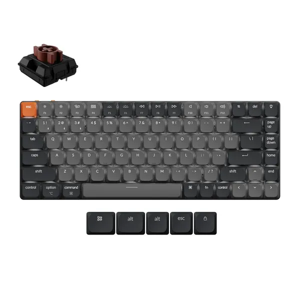 Simsiz oyun klaviaturası Keychron K3 Version 3 White Backlight Brown Switch (K3X-A3-AZ)