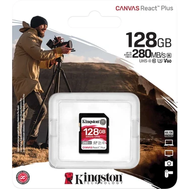 MikroSD Kingston 128GB SDXC II V60 React Plus (SDR2V6/128GB)
