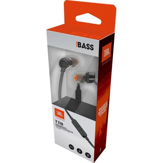 Simli qulaqlıq JBL T110 Black