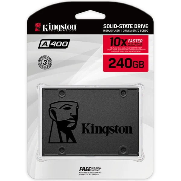 SSD yığıcı Kingston 240GB A400 SATA3 2.5 SSD (SA400S37/240G)